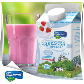 Закваска «Мгарська» Полуниця, 2,5% жиру, 500г.
